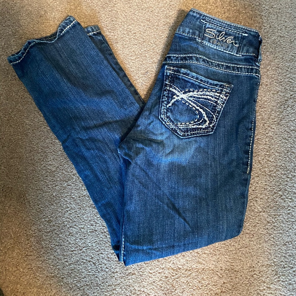 Silver capris size 26